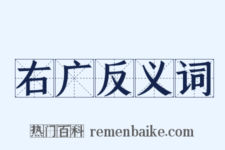 右广反义词是什么意思的图片